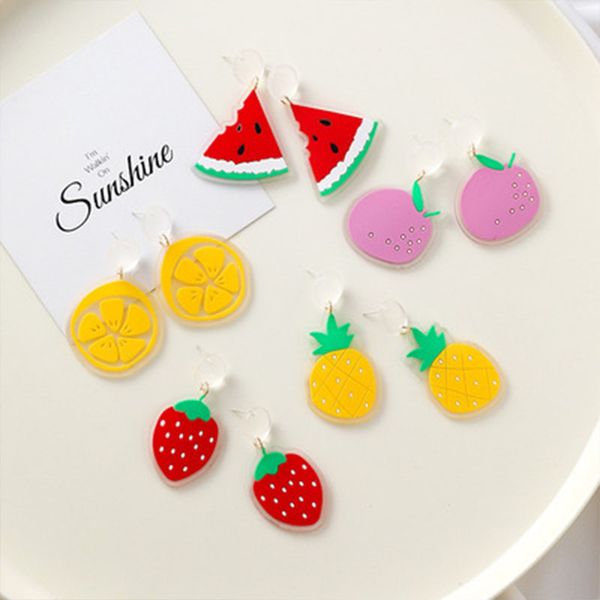 2019 summer new trendy fruit drop earrings for girls watermelon strawberry peach dangle pendientes brincos gifts, Silver
2019 summer new trendy fruit drop earrings for girls watermelon strawberry peach dangle pendientes brincos gifts, Silver