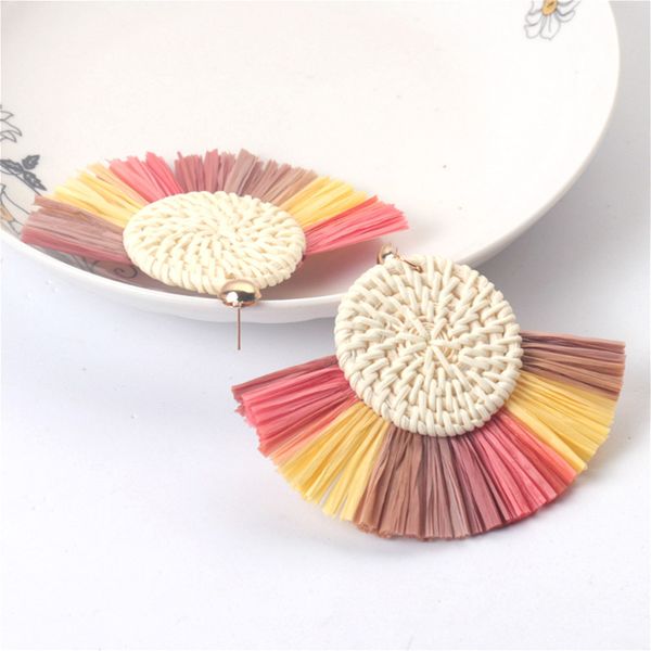 bohemia rattan round pendant earrings for women alloy tassel earring jewelry party accessories christmas gifts, Silver
bohemia rattan round pendant earrings for women alloy tassel earring jewelry party accessories christmas gifts, Silver