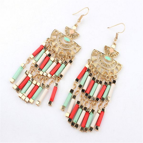 new bohemia retro metal beads long tassel earrings pendant ladies women fashion jewelry wholesale 2961, Silver
new bohemia retro metal beads long tassel earrings pendant ladies women fashion jewelry wholesale 2961, Silver
