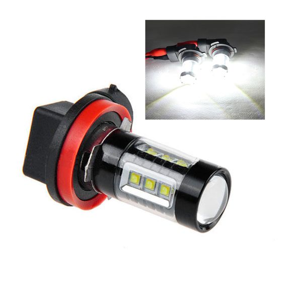 2pcs auto led high power fog light h8 h11 80w 16smd led front light headlights