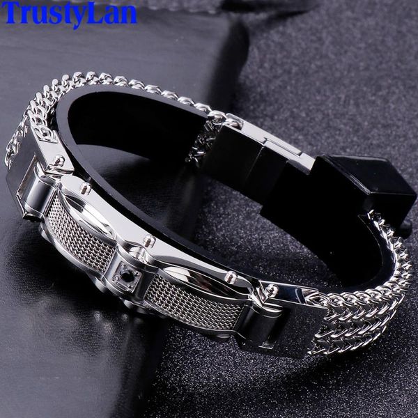 braided keel men's bracelets for men with magnet clasp male jewelry 316l stainless steel mens friendship bracelets 2020 dropship, Black
braided keel men's bracelets for men with magnet clasp male jewelry 316l stainless steel mens friendship bracelets 2020 dropship, Black