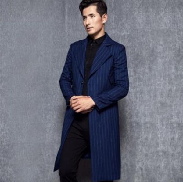 men's trench coats -4xl 2021 men clothing blue stripes handsome slim korean long suit coat spring business casual plus size overcoat, Tan;black
men's trench coats -4xl 2021 men clothing blue stripes handsome slim korean long suit coat spring business casual plus size overcoat, Tan;black