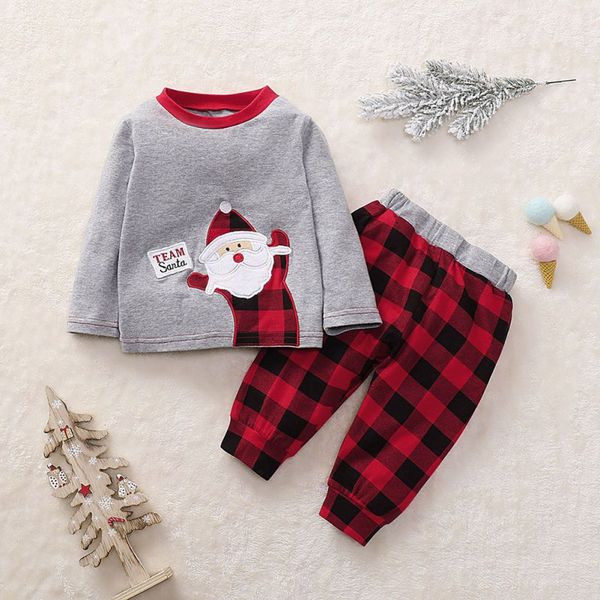 autumn baby girl boy long sleeve costume set christmas cartoon blouse +plaid pants trouser casual, White
autumn baby girl boy long sleeve costume set christmas cartoon blouse +plaid pants trouser casual, White