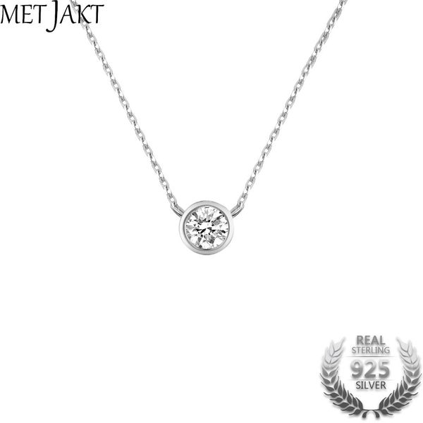 metjakt fashion simple single zircon necklace solid 925 sterling silver pendant necklace for women's wedding party fine jewelry
metjakt fashion simple single zircon necklace solid 925 sterling silver pendant necklace for women's wedding party fine jewelry