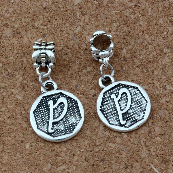 50pcs Antique silver Letter "P" Alphabet Disc Initial Charm Big Hole Dangle European Beads Fit Charm Bracelet Jewelry DIY A-411a 
50pcs Antique silver Letter "P" Alphabet Disc Initial Charm Big Hole Dangle European Beads Fit Charm Bracelet Jewelry DIY A-411a