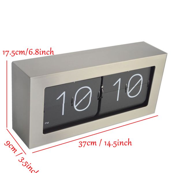 1 pieces 14 inch 5 color large size stainless steel auto flip table clock for office and home desk decoration clock
1 pieces 14 inch 5 color large size stainless steel auto flip table clock for office and home desk decoration clock