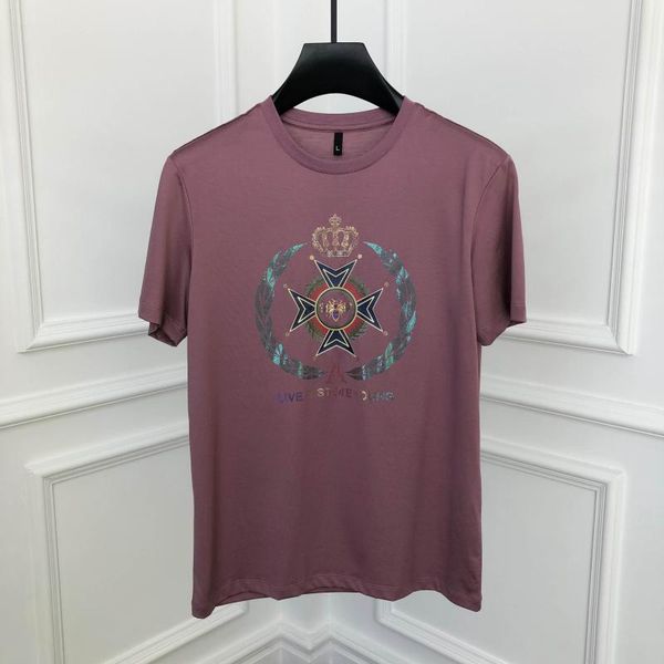 w6154 2020 runway luxury european design short print party style t-shirts men's clothing, White;black
w6154 2020 runway luxury european design short print party style t-shirts men's clothing, White;black