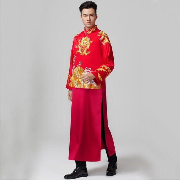 oriental male tang suit chinese wedding robe bridegroom chinese traditional wedding costume the groom gown jacket + robe, Red
oriental male tang suit chinese wedding robe bridegroom chinese traditional wedding costume the groom gown jacket + robe, Red