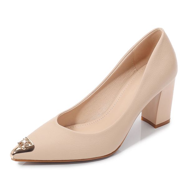 women's shoes new metallic pointed toe single shoes fashionable shallow high heels thick work women's, Black
women's shoes new metallic pointed toe single shoes fashionable shallow high heels thick work women's, Black