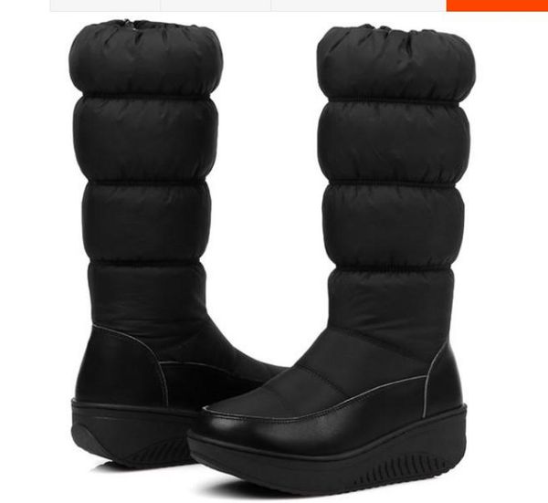 2019 women's boots in winter with new style slope heel round head waterproof table @w96, Black
2019 women's boots in winter with new style slope heel round head waterproof table @w96, Black