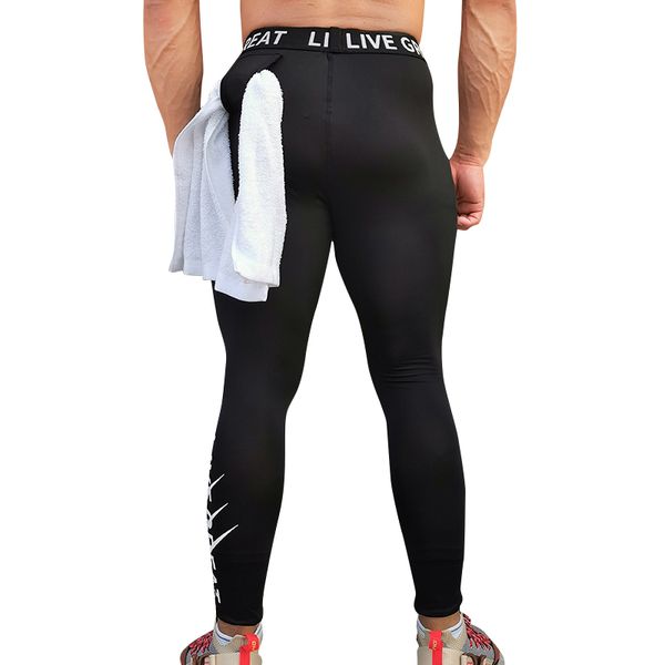 gym leggings men compression pants dry fit long trousers skinny workout training sportswear sport jogging fitness running tights, Black;blue
gym leggings men compression pants dry fit long trousers skinny workout training sportswear sport jogging fitness running tights, Black;blue