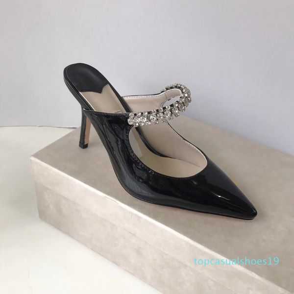 patent leather flat sandal women stiletto high heel sandals designer crystal strap mules summer women pointed slip on flat shoes 19t, Black
patent leather flat sandal women stiletto high heel sandals designer crystal strap mules summer women pointed slip on flat shoes 19t, Black