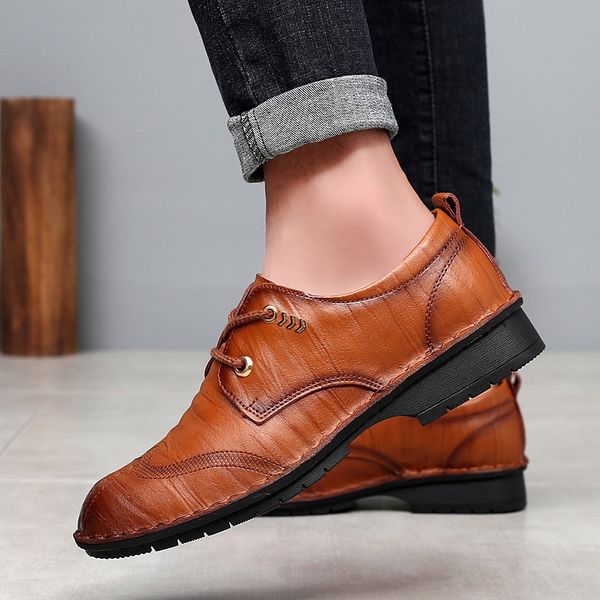 men loafer shoes genuine leather spring autumn breathable shoes holes slip on men flat footwear business, Black
men loafer shoes genuine leather spring autumn breathable shoes holes slip on men flat footwear business, Black