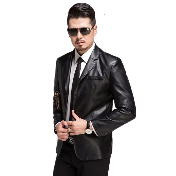 new brand genuine leather jacket men slim fit style luxury lapel collar male leather suits for men sheepskin jacket, Black
new brand genuine leather jacket men slim fit style luxury lapel collar male leather suits for men sheepskin jacket, Black