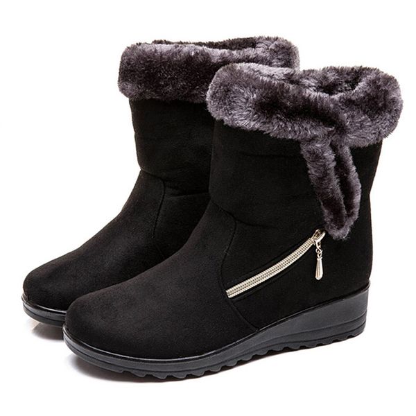 women snow boots women winter shoes ladies winter ankle boots solid flat warm snow boots women zipper casual shoes, Black
women snow boots women winter shoes ladies winter ankle boots solid flat warm snow boots women zipper casual shoes, Black