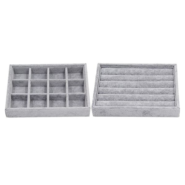 2pcs fashion velvet bracelet display case tray jewelry box holder grids, Black;white
2pcs fashion velvet bracelet display case tray jewelry box holder grids, Black;white