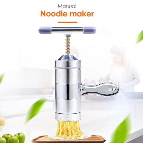 stainless steel manual noodle maker with 2/5 die heads household press pasta machine fruits juicer restaurant kitchenware
stainless steel manual noodle maker with 2/5 die heads household press pasta machine fruits juicer restaurant kitchenware