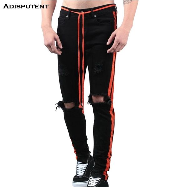 adisputent men's casual distressed ripped jeans skinny stretchy side color ribbon pants men's casual distressed torn jeans, Blue
adisputent men's casual distressed ripped jeans skinny stretchy side color ribbon pants men's casual distressed torn jeans, Blue