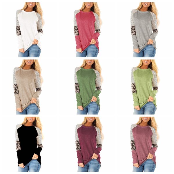 women long sleeve shirts leopard patchwork casual t-shirt tees fashion o-neck blouses blusas apparel tee ljja3036, White
women long sleeve shirts leopard patchwork casual t-shirt tees fashion o-neck blouses blusas apparel tee ljja3036, White