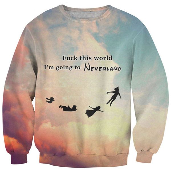 i'm going to neverland 3d print sweatshirt fashion clothing sweats jumper hoodies for women men, Black
i'm going to neverland 3d print sweatshirt fashion clothing sweats jumper hoodies for women men, Black