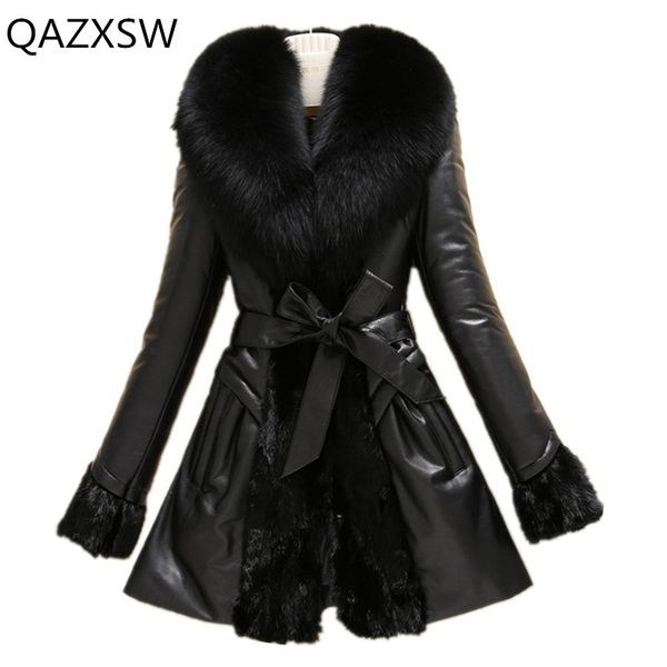 2018 new women's winter genuine leather jacket leather down outer long fur collar sheepskin slim thick warm coat lb120, Black
2018 new women's winter genuine leather jacket leather down outer long fur collar sheepskin slim thick warm coat lb120, Black