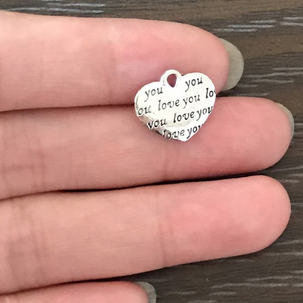 wholesale diy charms valentine heart charms love you heart pendant charms for bracelet necklace earrings bookmark zipper pulls jewelry gift, Bronze;silver
wholesale diy charms valentine heart charms love you heart pendant charms for bracelet necklace earrings bookmark zipper pulls jewelry gift, Bronze;silver