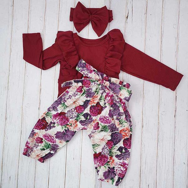 newborn baby girls clothes set autumn winter long sleeve body suit purple floral pants big bow headband roupa infantil rompers, White
newborn baby girls clothes set autumn winter long sleeve body suit purple floral pants big bow headband roupa infantil rompers, White