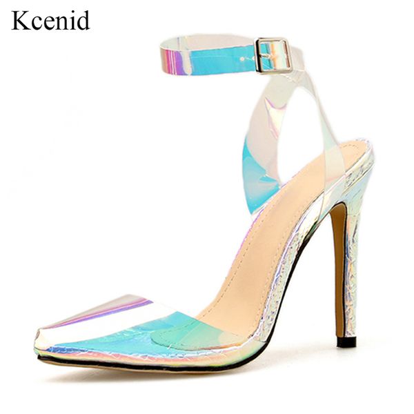kcenid 2020 pvc jelly sandals pointed toed high heels women's shoes multi-color heel sandals elegant wedding party pumps 12cm, Black
kcenid 2020 pvc jelly sandals pointed toed high heels women's shoes multi-color heel sandals elegant wedding party pumps 12cm, Black