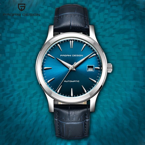 pagani design men's watches mechanical fashion wristwatch men waterproof leather automatic clock relogio masculino, Slivery;brown
pagani design men's watches mechanical fashion wristwatch men waterproof leather automatic clock relogio masculino, Slivery;brown