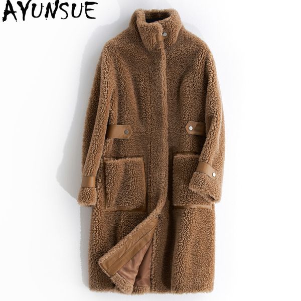 ayunsue real sheep shearling fur coat female 100% wool coats 2019 winter jacket women korean long jackets chaqueta mujer my4131, Black
ayunsue real sheep shearling fur coat female 100% wool coats 2019 winter jacket women korean long jackets chaqueta mujer my4131, Black