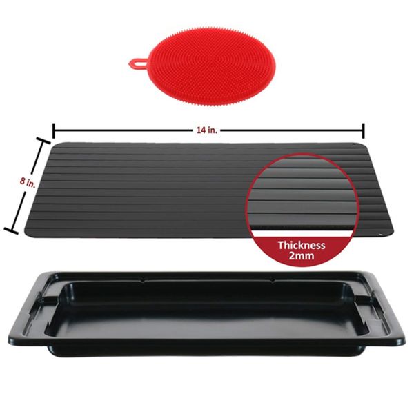 defrosting tray | thawing plate for fast defrosting of frozen foods | premium quality defrost tray | with bonus drip tray and si
defrosting tray | thawing plate for fast defrosting of frozen foods | premium quality defrost tray | with bonus drip tray and si