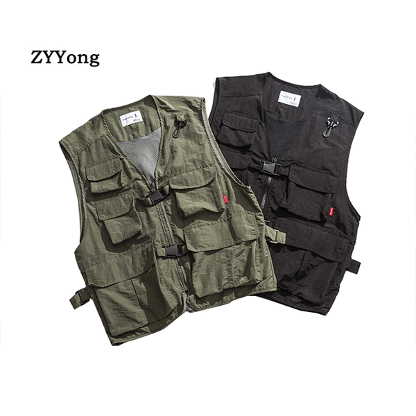 multiple pockets cargo vest hip hop vest men dad core sleeveless jacket gilet men's streetwear, Black;white
multiple pockets cargo vest hip hop vest men dad core sleeveless jacket gilet men's streetwear, Black;white