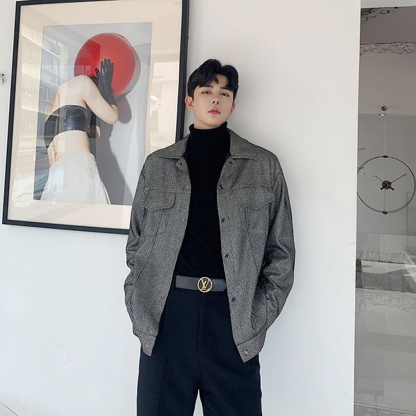 autumn personality fashion design nightclub flash bright diamond loose jacket, Black
autumn personality fashion design nightclub flash bright diamond loose jacket, Black