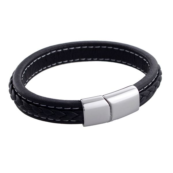 stainless steel men leather woven bracelet simple leather bracelet jewelry, Golden;silver
stainless steel men leather woven bracelet simple leather bracelet jewelry, Golden;silver