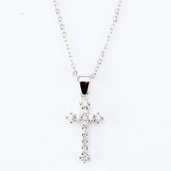 fashion simple stainless steel silver gold diamond cross pendant necklace for men women
fashion simple stainless steel silver gold diamond cross pendant necklace for men women