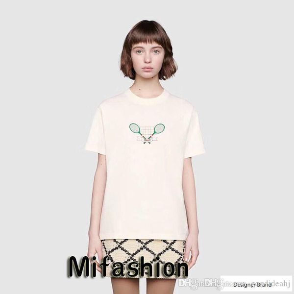 19ss luxury europe italy tennis rackets tshirt fashion women clothes mens designer t shirts casual cotton tee top, White
19ss luxury europe italy tennis rackets tshirt fashion women clothes mens designer t shirts casual cotton tee top, White