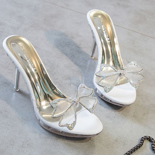 transparent women shoes diamond bowknot slippers clear high heeled 9.5cm crystal women mules pvc jelly shoes clear open toe shoe, Black
transparent women shoes diamond bowknot slippers clear high heeled 9.5cm crystal women mules pvc jelly shoes clear open toe shoe, Black