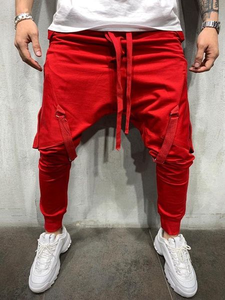 men's fashion tide sports pants hip-hop big pockets lace-up small feet slim fit casual trousers men, Black
men's fashion tide sports pants hip-hop big pockets lace-up small feet slim fit casual trousers men, Black