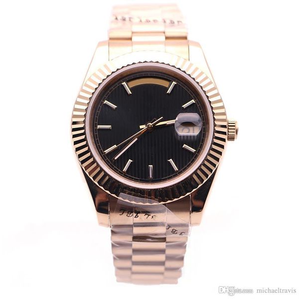 men's watch daydate style white striped dial sapphire glass automatic movement 316l stainless steel strap folding buckle, Slivery;brown
men's watch daydate style white striped dial sapphire glass automatic movement 316l stainless steel strap folding buckle, Slivery;brown
