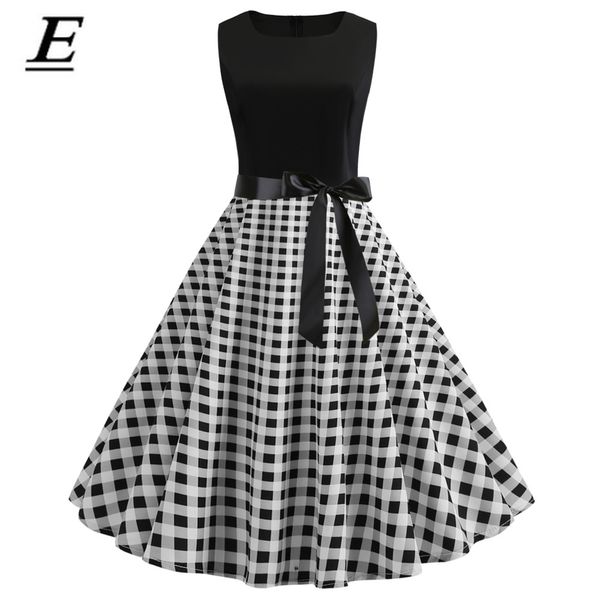 fashion plaid print summer dress women 2019 hepburn 50s 60s vintage elegant casual party retro sleeveless black bandage dresses, Black;gray
fashion plaid print summer dress women 2019 hepburn 50s 60s vintage elegant casual party retro sleeveless black bandage dresses, Black;gray