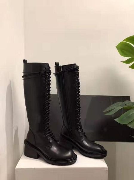 woman ann boots black genuine leather demeulemeester lace-up knee boots knee-high side zip fashion show catwalk luxury new shoes
woman ann boots black genuine leather demeulemeester lace-up knee boots knee-high side zip fashion show catwalk luxury new shoes