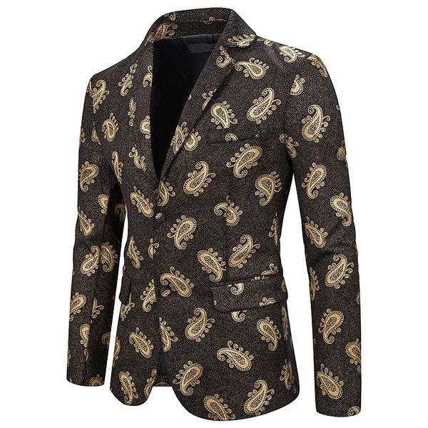puimentiua 2019 men blazer floral printed slim fit blazer single button men's suit jacket outerwear coat americana hombre, White;black
puimentiua 2019 men blazer floral printed slim fit blazer single button men's suit jacket outerwear coat americana hombre, White;black