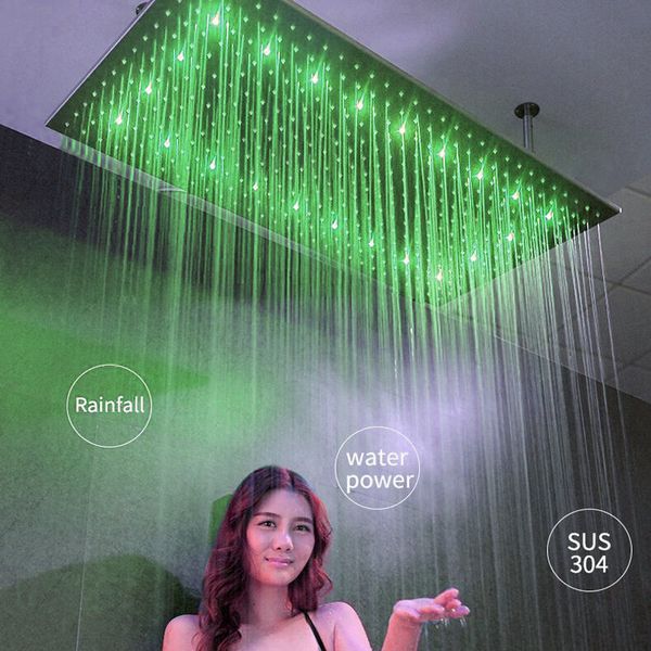 big shower head ceiling mounted 304 stainless steel rain showerheads 400*800mm water power showerheads bathroom led light showers
big shower head ceiling mounted 304 stainless steel rain showerheads 400*800mm water power showerheads bathroom led light showers