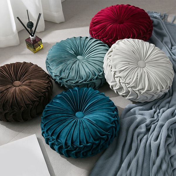 european style round seat cushion velvet fabric throw pillow cushion handmade pleated wheel pumpkin seat
european style round seat cushion velvet fabric throw pillow cushion handmade pleated wheel pumpkin seat