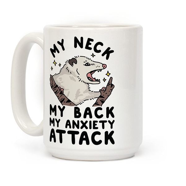 lookhuman my neck my back my anxiety attack opossum white 11 ounce ceramic coffee mug dropshipping
lookhuman my neck my back my anxiety attack opossum white 11 ounce ceramic coffee mug dropshipping