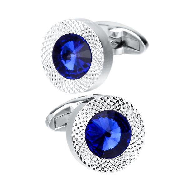 men's cufflink silver plating blue crystal round men's shirt cuff links wedding cuffs 
men's cufflink silver plating blue crystal round men's shirt cuff links wedding cuffs