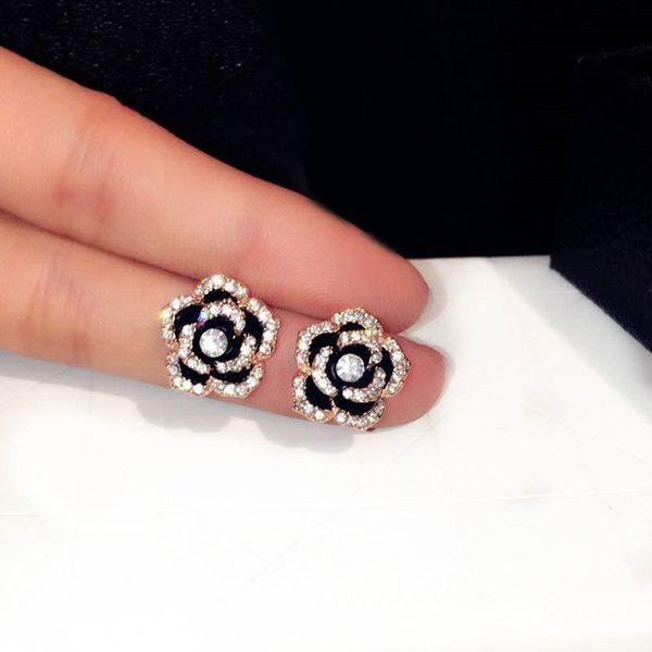Famous Brand Flowers Earrings Luxury Boucles d'oreille Jewelry Black Camellia Earring Women Fancy Earring
Famous Brand Flowers Earrings Luxury Boucles d'oreille Jewelry Black Camellia Earring Women Fancy Earring