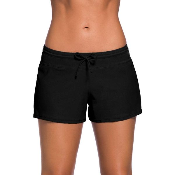 

beach summer boxer surfing swimming pants fashion women shorts sports swimwear wide waistband trunks safety drawstring