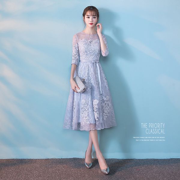 2019 spring new fashion evening dress illusion o-neck half sleeve appliques flower prom party dress silver black formal dresses, White;black
2019 spring new fashion evening dress illusion o-neck half sleeve appliques flower prom party dress silver black formal dresses, White;black