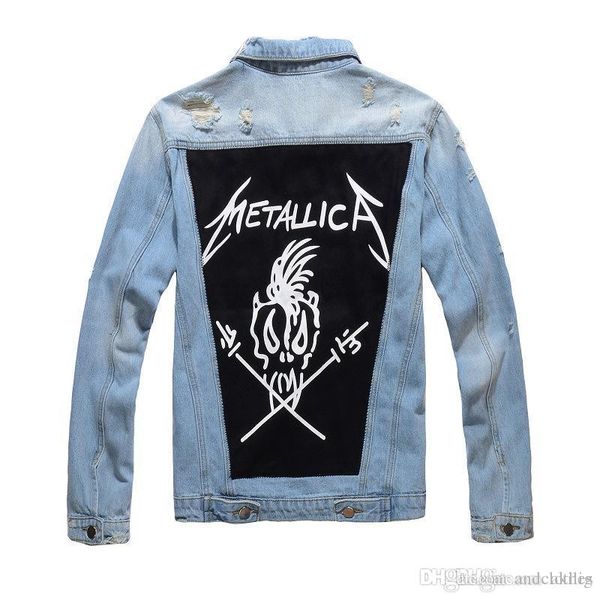 2020 spring fashion new men's denim jacket cross skull patch light blue worn out old tidepersonalitymens designer jacket, Black;brown
2020 spring fashion new men's denim jacket cross skull patch light blue worn out old tidepersonalitymens designer jacket, Black;brown
